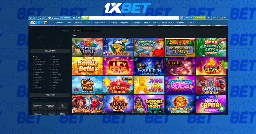 Online Casino features at 1xBet Philippines